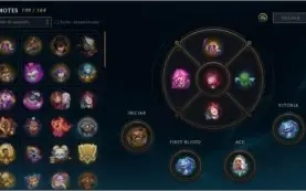 Conta LEGUE OF LEGENDS 120 Skins, 100 Emotes, 247 Ícones