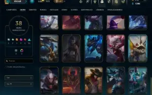 Unranked com 70 Champs e 38 Skins ( MID / ADC )