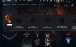 Unranked com 70 Champs e 38 Skins ( MID / ADC )