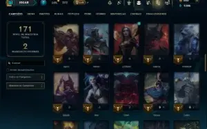Unranked com 70 Champs e 38 Skins ( MID / ADC )