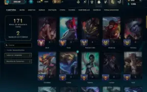 Unranked com 70 Champs e 38 Skins ( MID / ADC )