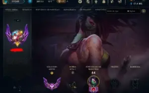 Conta mestre LoL split 1 dropo do mestre 400 pdl