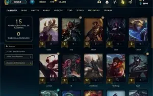 Conta ouro 4 com 26 Champs e 4 Skins + 1 Fragmento