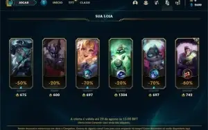 Conta ouro 4 com 26 Champs e 4 Skins + 1 Fragmento