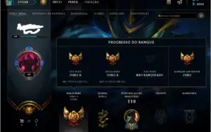 CONTA GOLD 2 - 43 CAMPEÕES - 9 SKINS