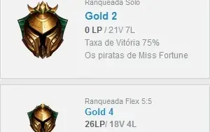 Conta de lol gold 2