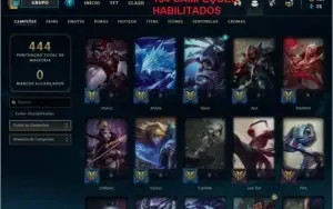 CONTA SEM BORDA MMR INTACTO 134 CAMPEÕES + 244 SKINS