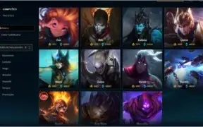Conta lol diamante 3 faltando apenas 11 champs 58 skins