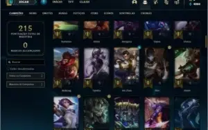 Conta platina 3 com 100 champs e 32 skins