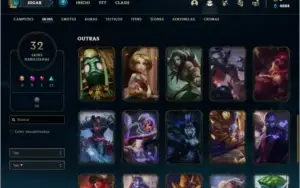 Conta platina 3 com 100 champs e 32 skins