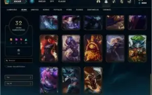 Conta platina 3 com 100 champs e 32 skins
