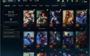 Conta platina 3 com 100 champs e 32 skins