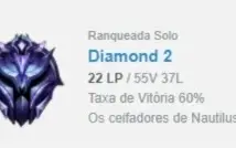 CONTA DIAMANTE II LOL