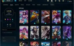 CONTA LEAGUE OF LEGENDS EX DIAMOND MUITAS SKINS E BARATA !!
