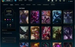 CONTA LEAGUE OF LEGENDS EX DIAMOND MUITAS SKINS E BARATA !!