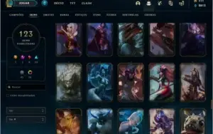CONTA LEAGUE OF LEGENDS EX DIAMOND MUITAS SKINS E BARATA !!