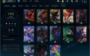 CONTA LEAGUE OF LEGENDS EX DIAMOND MUITAS SKINS E BARATA !!