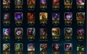 Conta LoL - 64 champs/27 skins - Ouro3 (SoloQ)/Ouro2 (Flex)