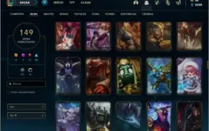Conta bronze 1 com TODOS os champs e 149 skins