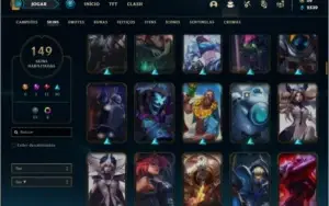 Conta bronze 1 com TODOS os champs e 149 skins