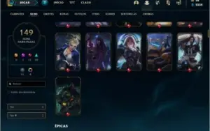 Conta bronze 1 com TODOS os champs e 149 skins