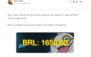 Vendo conta no LOL com 167 skins, todos os champs e 15k EA