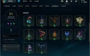 Vendo conta no LOL com 167 skins, todos os champs e 15k EA