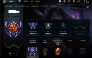 Conta DIAMANTE 1 com 75 PDL, 36 champs e 3 skins
