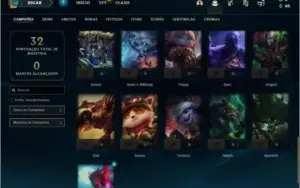 Conta DIAMANTE 1 com 75 PDL, 36 champs e 3 skins