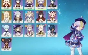 Conta AR 43 - Klee+Qiqi+14SR / Oração Perdida+Gemas -NA-PC
