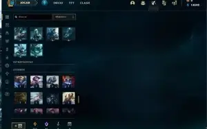 Conta Grão-Mestre - Para fazer de main - 400 skins