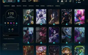 Esmeralda 4 com TODOS os champs e 172 Skins ( ADC / JG )