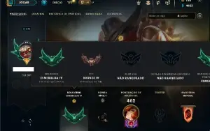 Esmeralda 4 com TODOS os champs e 172 Skins ( ADC / JG )