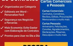 100 Modelos Contratos + 1.600 Cartas Comerciais E Pessoais