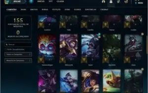 Conta prata 3 com 14 skins e 46 champs