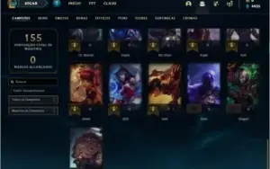 Conta prata 3 com 14 skins e 46 champs