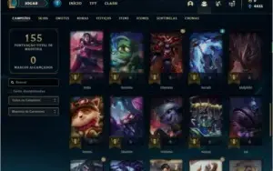 Conta prata 3 com 14 skins e 46 champs