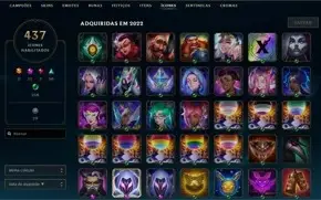 Conta LOL Diamante 1 500+ skins