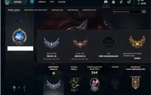 Conta Prata 3 com 62 Skins e 95 Champs
