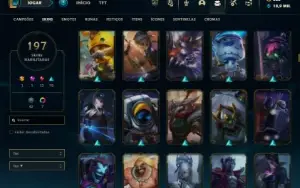Unranked com TODOS os champs e 197 Skins ( MAIN SUP )