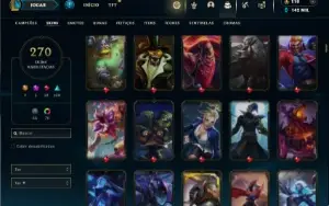 Esmeralda 4 com TODOS os champs e 270 Skins (SUP / JG / TOP)