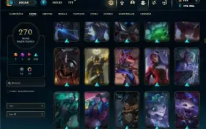 Esmeralda 4 com TODOS os champs e 270 Skins (SUP / JG / TOP)