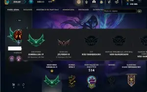Esmeralda 4 com TODOS os champs e 270 Skins (SUP / JG / TOP)