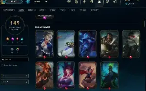 Conta Lol  full acesso  359 Rp - 149 Skins - Lv 403