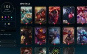 Conta League of Legends 151 Skins Full Acesso Unranked