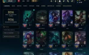 Unranked com TODOS os Champs e 189 Skins ( ADC / SUP )