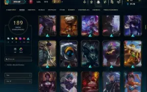 Unranked com TODOS os Champs e 189 Skins ( ADC / SUP )