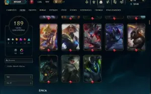 Unranked com TODOS os Champs e 189 Skins ( ADC / SUP )