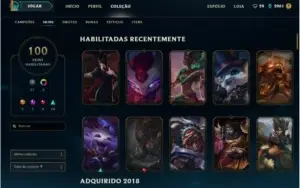 Conta League Of Legends 100 skins e 133 champ