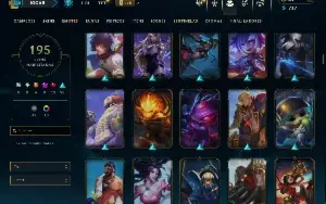 Prata 3 com 130 Champs e 195 Skins ( SUP / ADC )